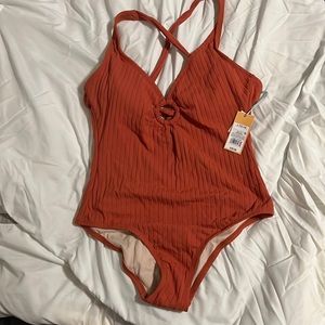 Ribbed One Piece Swimsuit